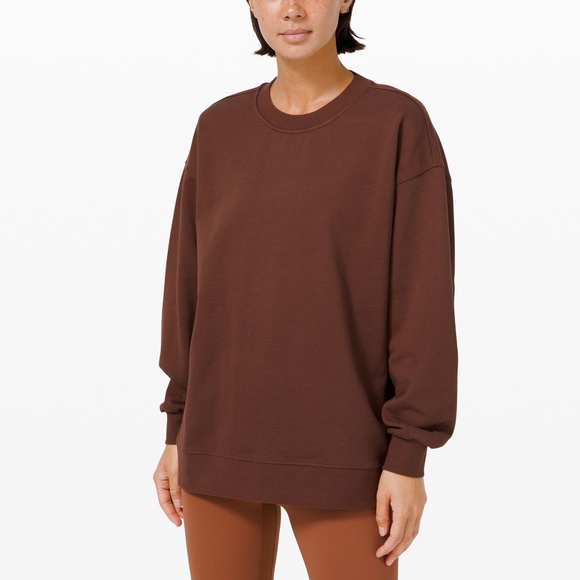lululemon athletica Tops - Lululemon Perfectly Oversized Crew - Brown Earth - Size 8